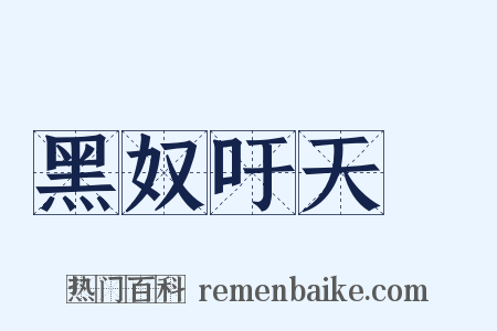 黑奴吁天録是什么意思的图片